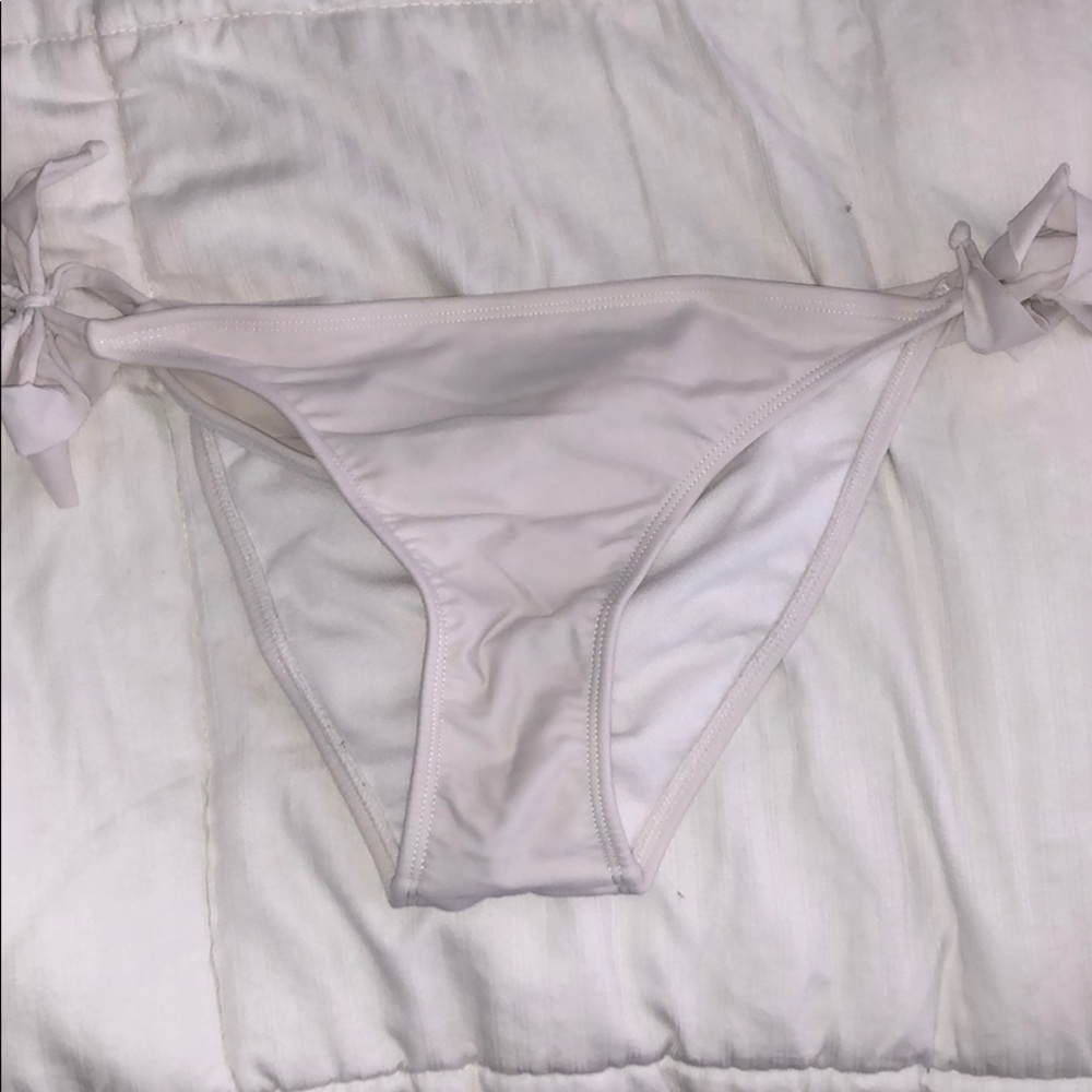 white bikini bottoms